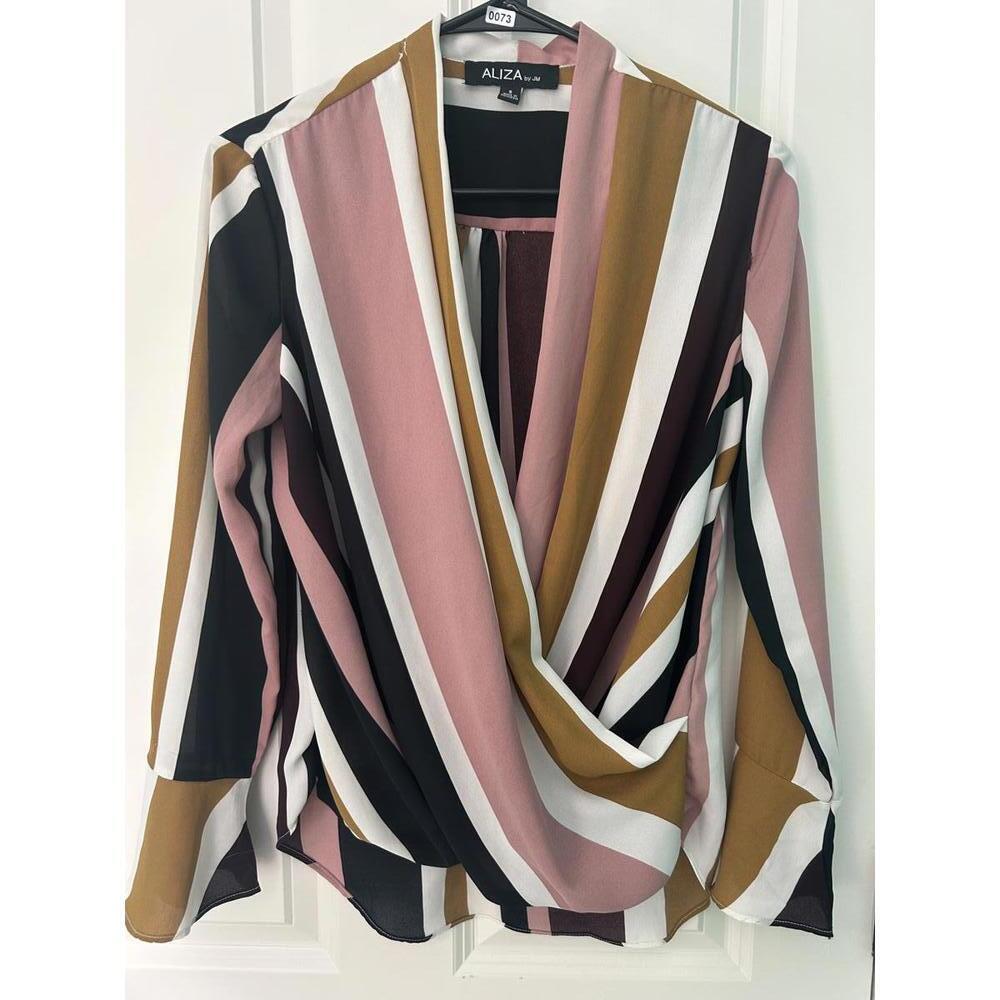 Women’s crossbody top, y2k, size small, striped, colorful